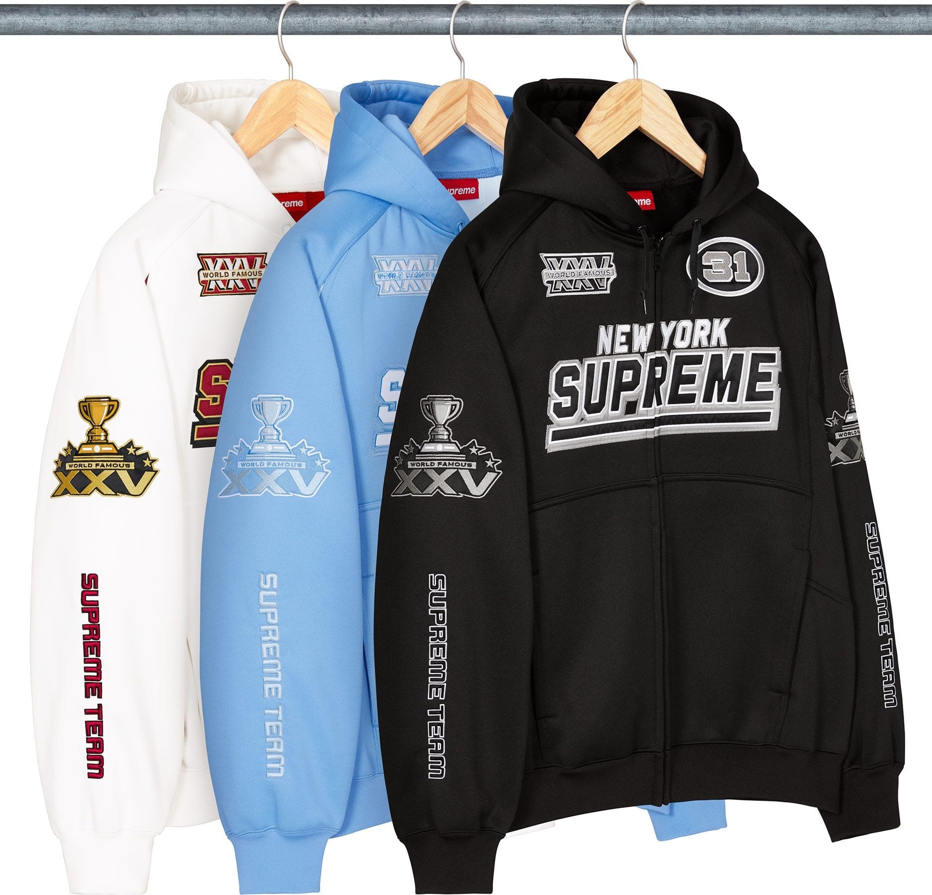 Football Zip Up Hooded Sweatshirt